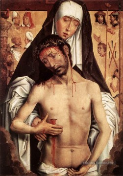La Vierge montrant l’Homme des Douleurs 1480 hollandais Hans Memling Peinture à l'huile